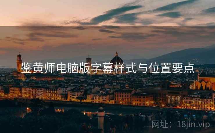 鉴黄师电脑版字幕样式与位置要点 鉴黄师电脑版字幕样式与位置要点