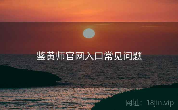 鉴黄师官网入口常见问题