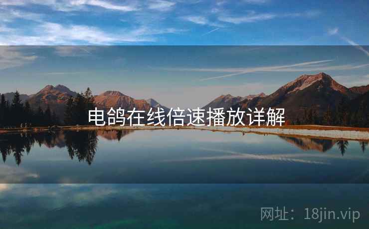 电鸽在线倍速播放详解