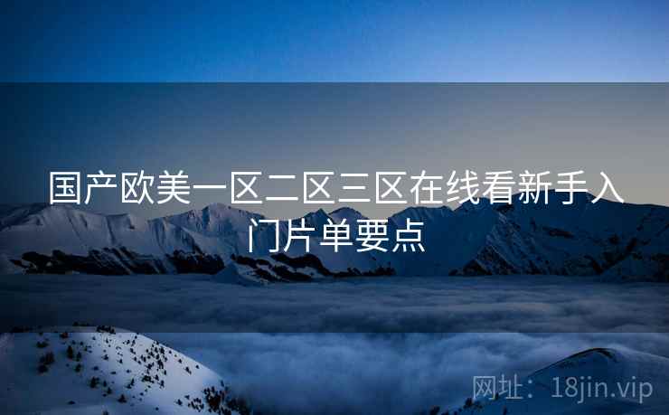 国产欧美一区二区三区在线看新手入门片单要点 国产欧美一区二区三区在线看新手入门片单要点