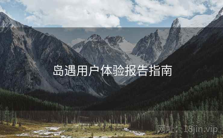 岛遇用户体验报告指南