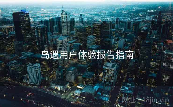 岛遇用户体验报告指南