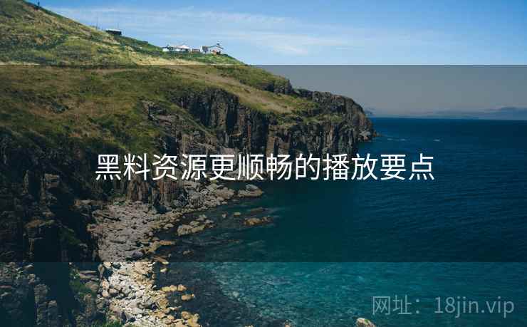黑料资源更顺畅的播放要点