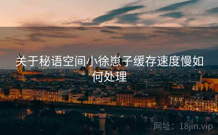 关于秘语空间小徐崽子缓存速度慢如何处理 关于秘语空间小徐崽子缓存速度慢如何处理