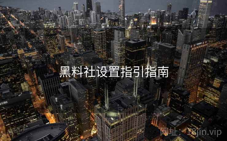 黑料社设置指引指南 黑料社设置指引指南